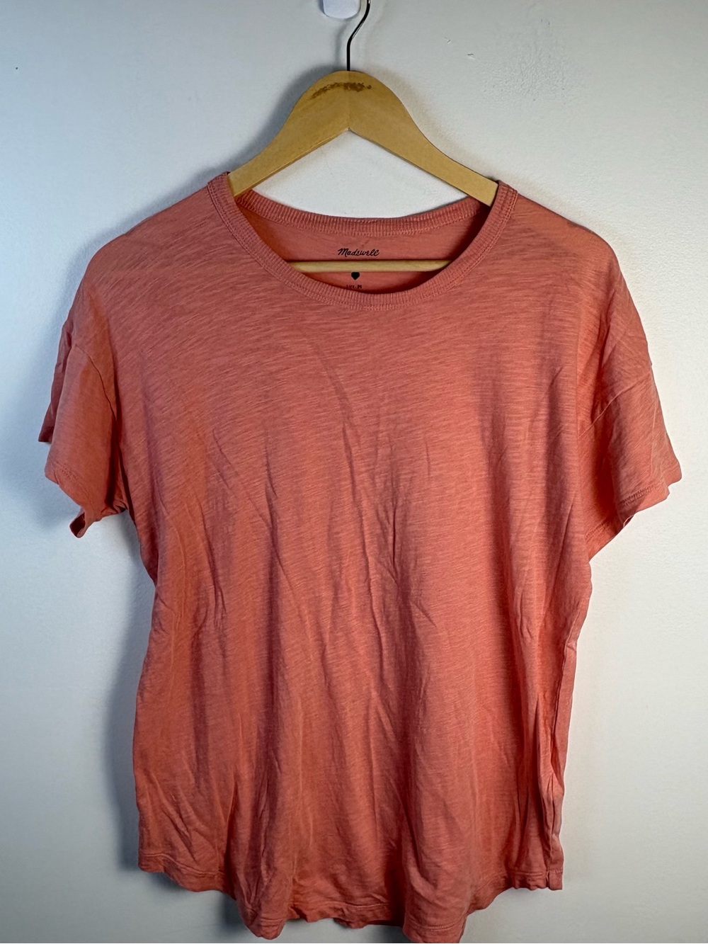 Madewell Women’s Pink Crewneck Cotton T-Shirt Size Medium, Everyday
